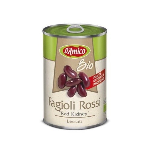 D'Amico Organic Red Kidney Beans 240G ถั่ว ถั่วแดง ถั่วกระป๋อง