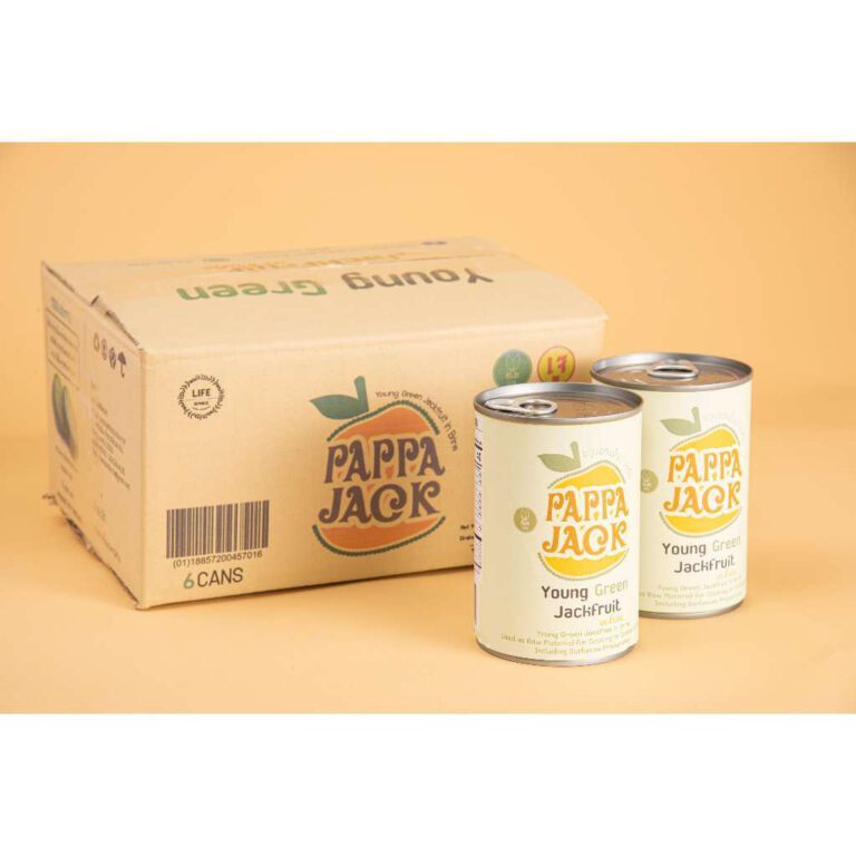 ขนุนอ่อน ตรา PAPPA JACK (Young Jackfruit in brine) แพ็คละ 12 กระป๋อง (Pack of 12)