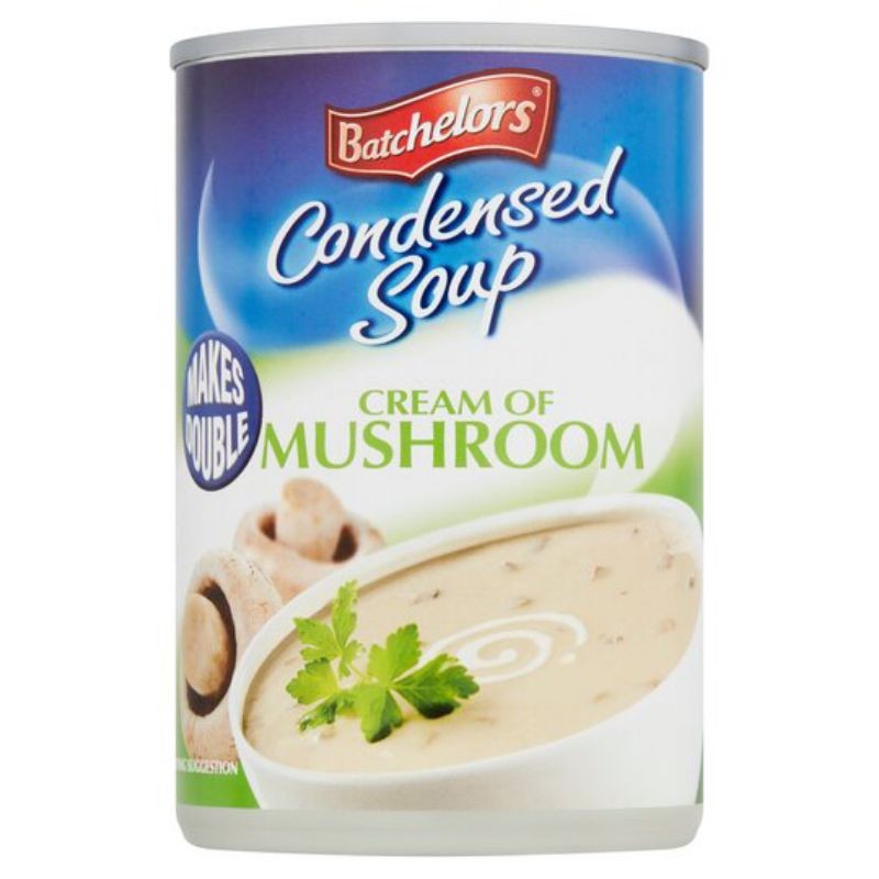 Batchelors Condensed Soup Cream Of Mushroom 295g แบ้ดเชอเลอร์สซุปครีมเห็ดข้น 295กรัม