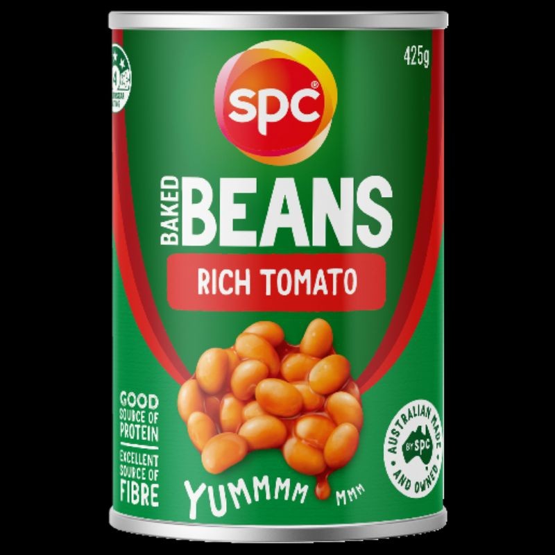 SPC Baked Beans Rich Tomato 425g เอสพีซีถั่วอบในซอสมะเขือเทศ 425กรัม