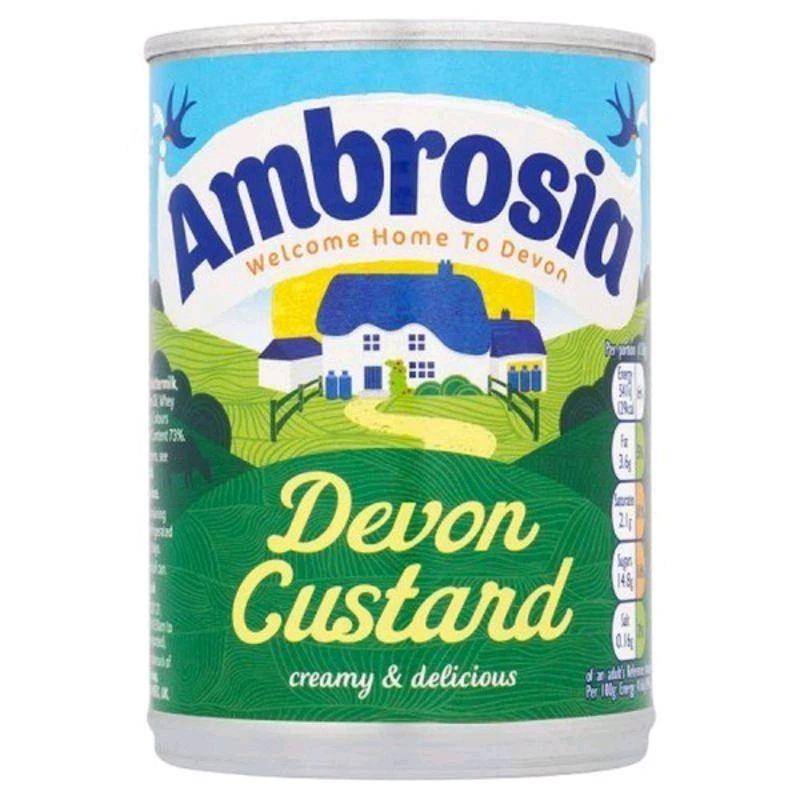 Ambrosia Ready To Eat Devon Custard 400g แอมโบรเซีย เรดดี้ ทู อีท เดวอน คัสตาร์ด 400 กรัม