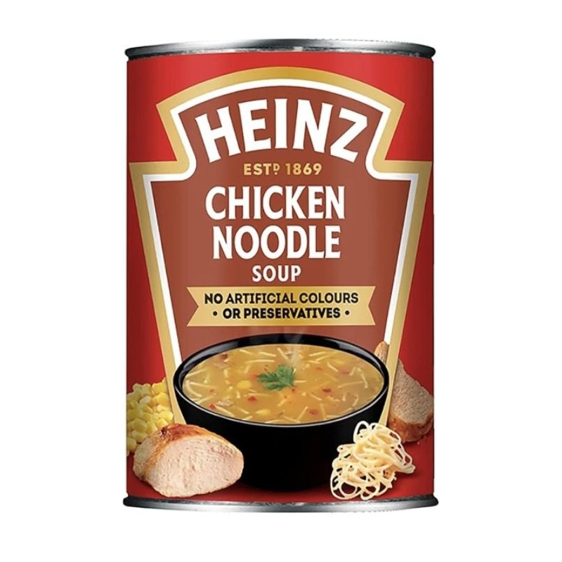 Heinz Classic Chicken Noodle Soup 400g ไฮนซ์ ชิกเก้นนูเดิ้ลซุป แบบกระป๋อง ขนาด 400กรัม
