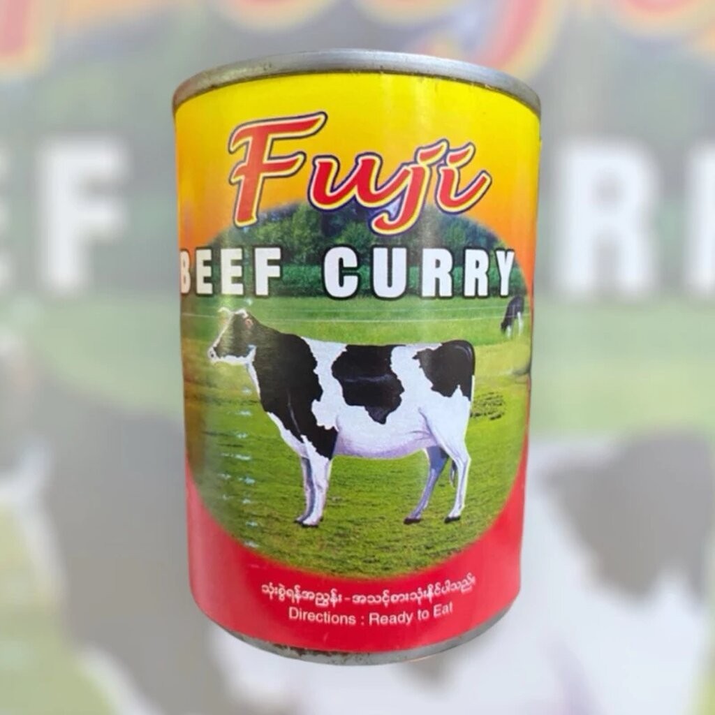 เนื้อกระป๋อง ยี่ห้อ Fuji Stewed Beef เนื้อวัวกระป๋อง Burmese food ขนาดบรรจุ 425 กรัม ฺBeef Curry อาหารพม่า เนื้อสัตว์