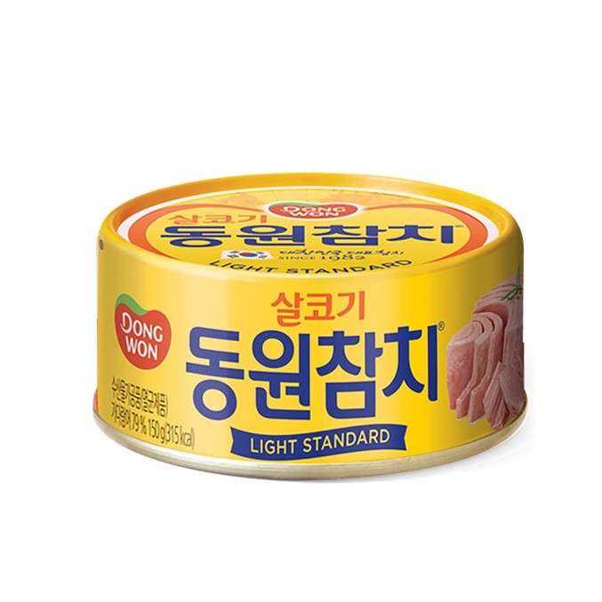 ทูน่ากระป๋องเกาหลี สูตรไลท์ dongwon light standard tuna 150g