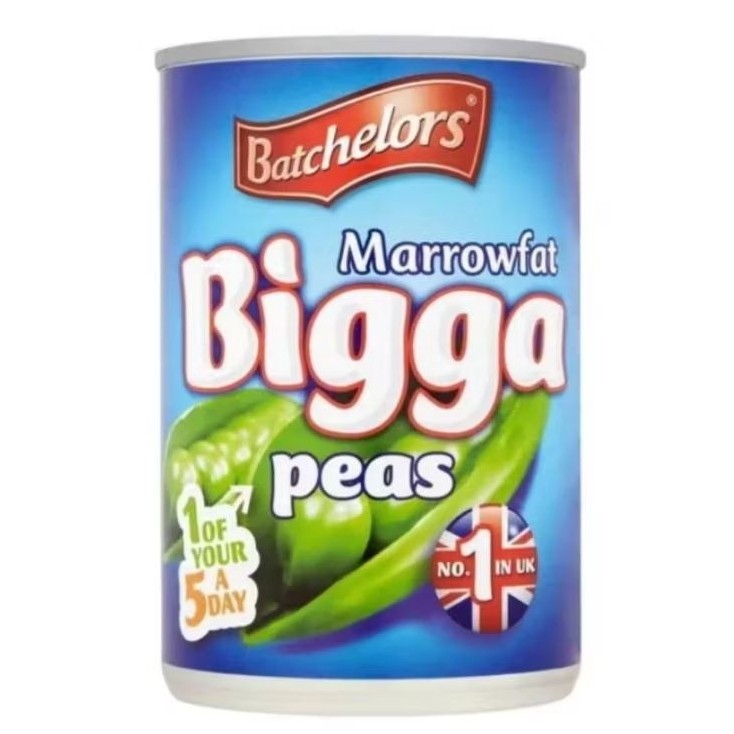 Batchelors Marrowfat Bigga Peas 300g แบดเชอเลอร์ส บิ๊กก้าพีส์ ถั่วลันเตาในกระป๋อง ขนาด 300กรัม