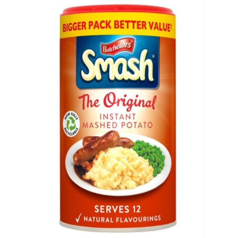 Batchelors Smash Original Instant Mash Potato 360g ผงสำหรับทำมันฝรั่งบด ตรา เเบตเชอร์ลอส ขนาด360กรัม