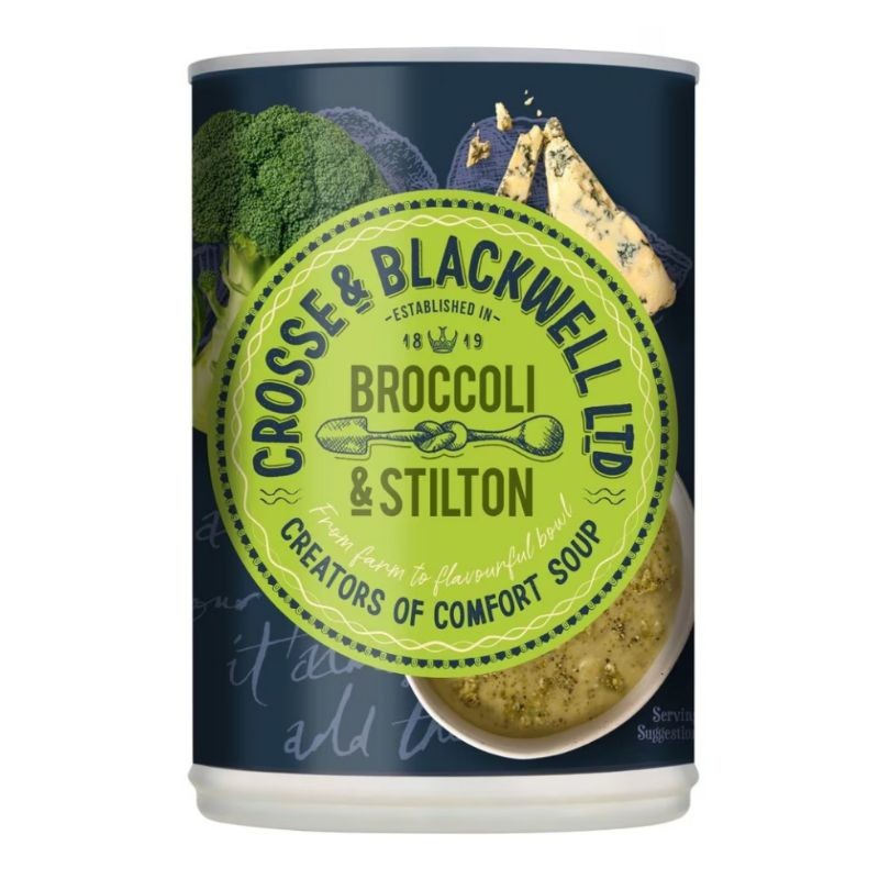 Crosse and Blackwell Broccoli and Stilton Soup 400g ครอส แอนด์ แบล็กเวล ซุปบล็อคโคลี่และสติลเทินชีส 400กรัม