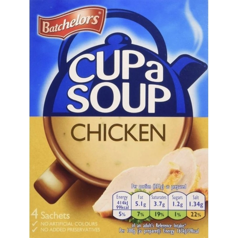 Batchelors Cup a Soup Chicken 4 pack 81g คัพ อะ ซุป ชิกเก้น ขนาด 81กรัม